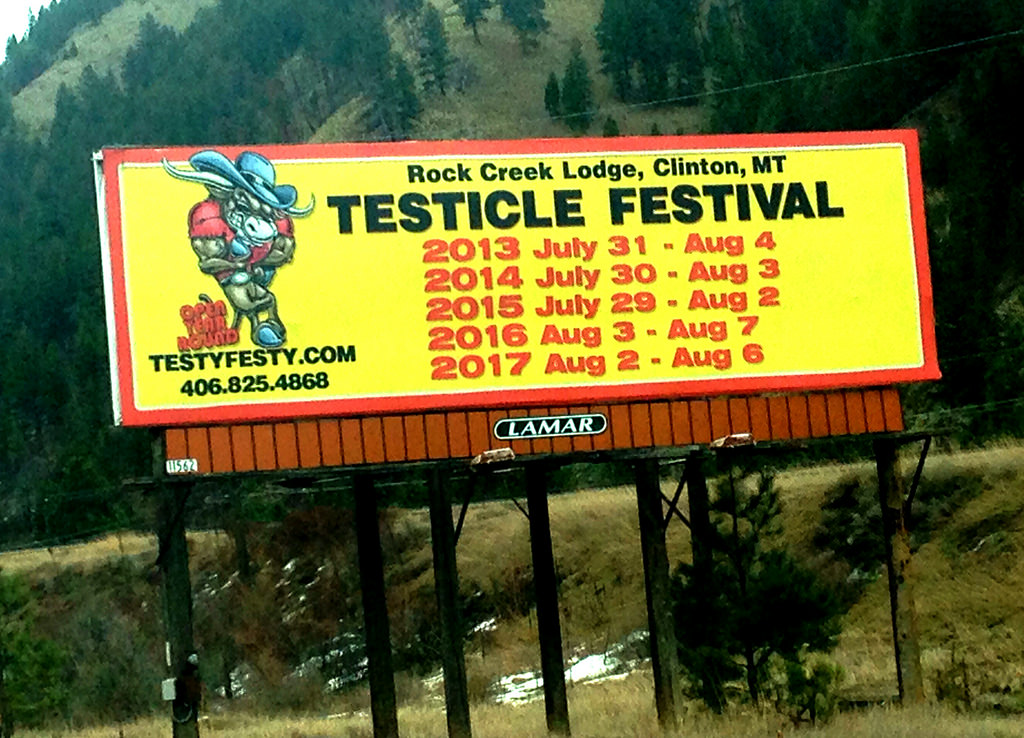 #10. My fave has to be the evergreen Testy Festy billboard I saw driving th...